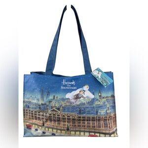 Harrods Knightsbridge The Snowman 2018 PVC Shopping Tote Bag Purse NWT